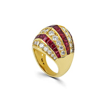 Thumbnail for Yellow Gold Channel-Set Ruby & Diamond Fashion Ring Wrist Aficionado