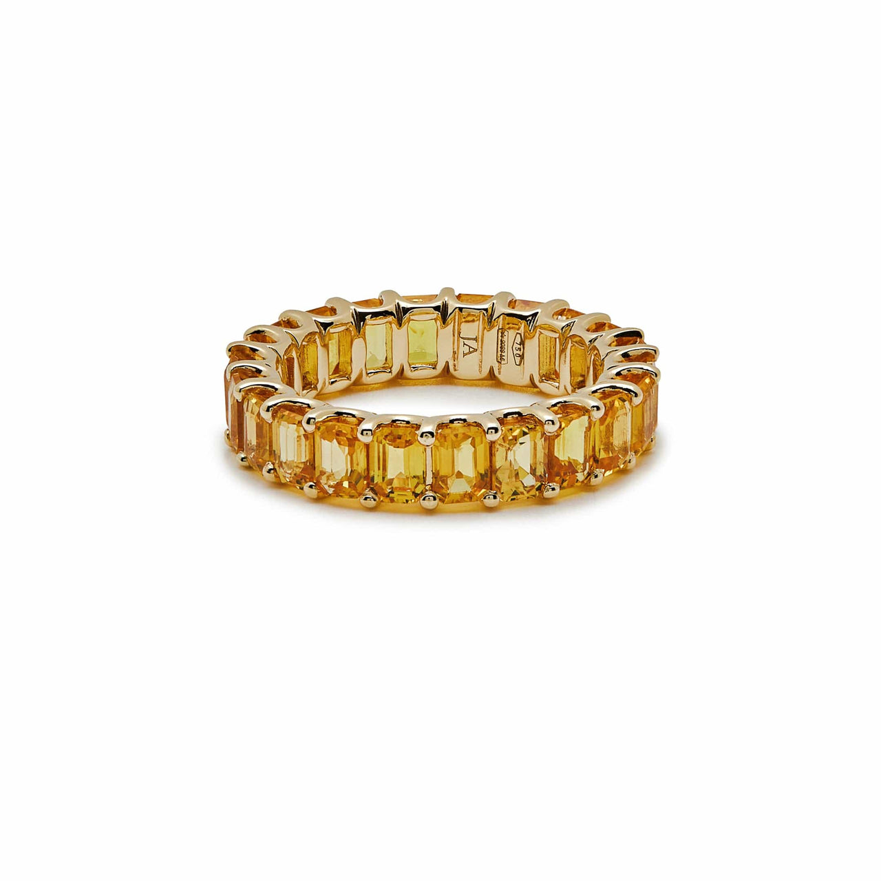 Yellow Sapphire Eternity Band